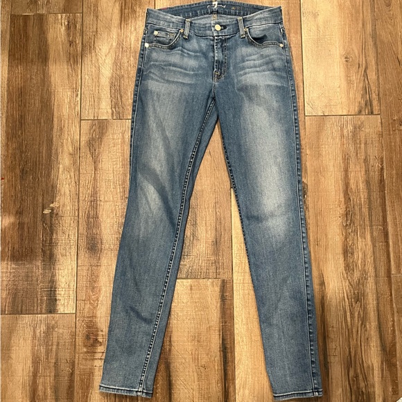 7 For All Mankind The Skinny Medium Wash Jean - Picture 2 of 10